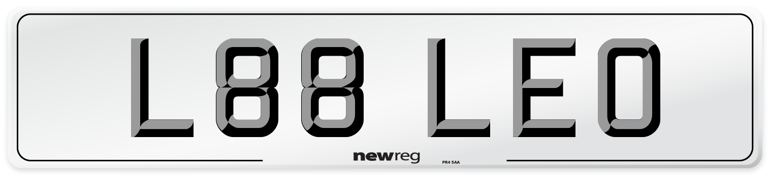 L88 LEO Number Plate from New Reg